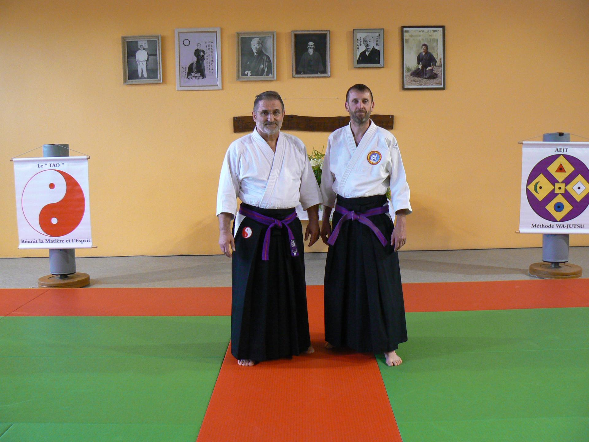 M. MAILLOU et M. HANTUTE, Okuden-Shihan, Cérémonie mise à l'honneur Miramont 27 mai 2018